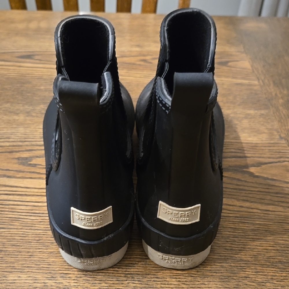 Sperry Chelsea Womens Black Size 9.5 Rain Boots